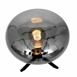 Suspension Verre Fumé-Luminaires Steinhauer Lampe de table Steinhauer Reflexion Gris, Noir, 1 lumière