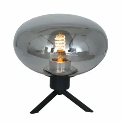 Suspension Verre Fumé-Luminaires Steinhauer Lampe de table Steinhauer Reflexion Gris, Noir, 1 lumière