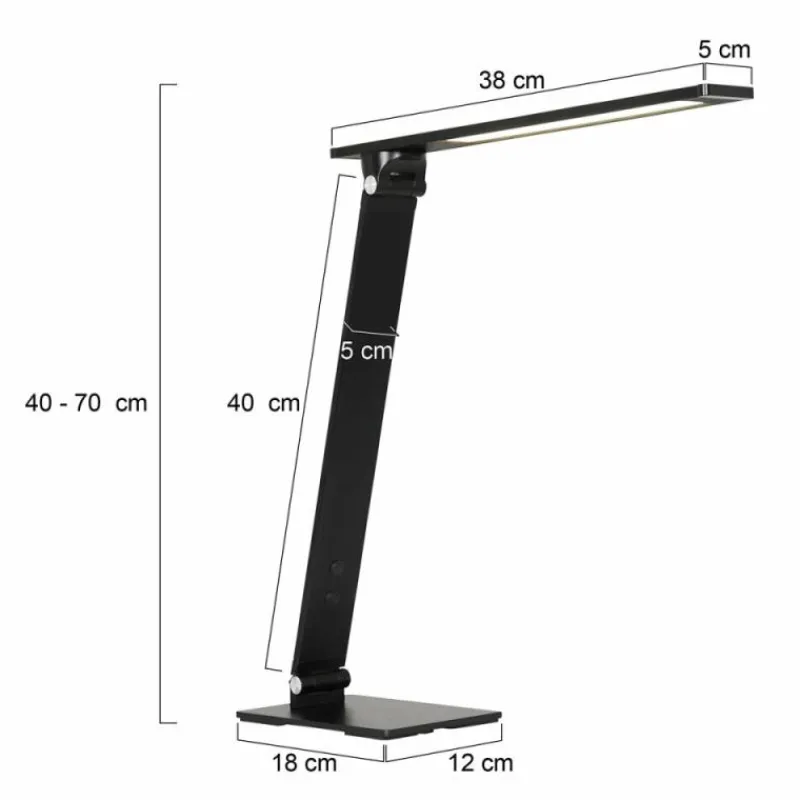 Luminaires Steinhauer Lampe de table Steinhauer Serenade LED Noir, Blanc, 1 lumière* Lampes À Poser