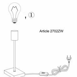Lampes Industrielles-Luminaires Steinhauer Lampe de table Steinhauer Minimalics Noir, 1 lumière