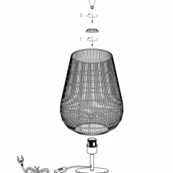 Luminaires Steinhauer Lampe de table Steinhauer Gloom Noir, 1 lumière* Lampes À Poser