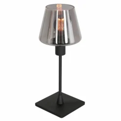 Suspension Verre Fumé-Luminaires Steinhauer Lampe de table Steinhauer Ancilla Noir, 1 lumière