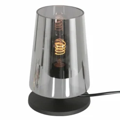 Suspension Verre Fumé-Luminaires Steinhauer Lampe de table Steinhauer Ancilla Noir, 1 lumière