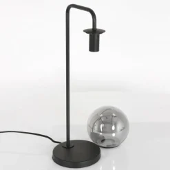 Suspension Verre Fumé-Luminaires Steinhauer Lampe de table Steinhauer Bollique Noir, 1 lumière