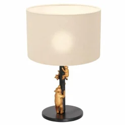 Lampes En Tissu-Luminaires Steinhauer Lampe de table Steinhauer Animaux Or, Noir, 1 lumière