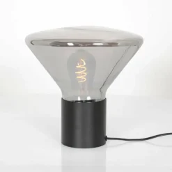 Suspension Verre Fumé-Luminaires Steinhauer Lampe de table Steinhauer Ambiance Noir, 1 lumière