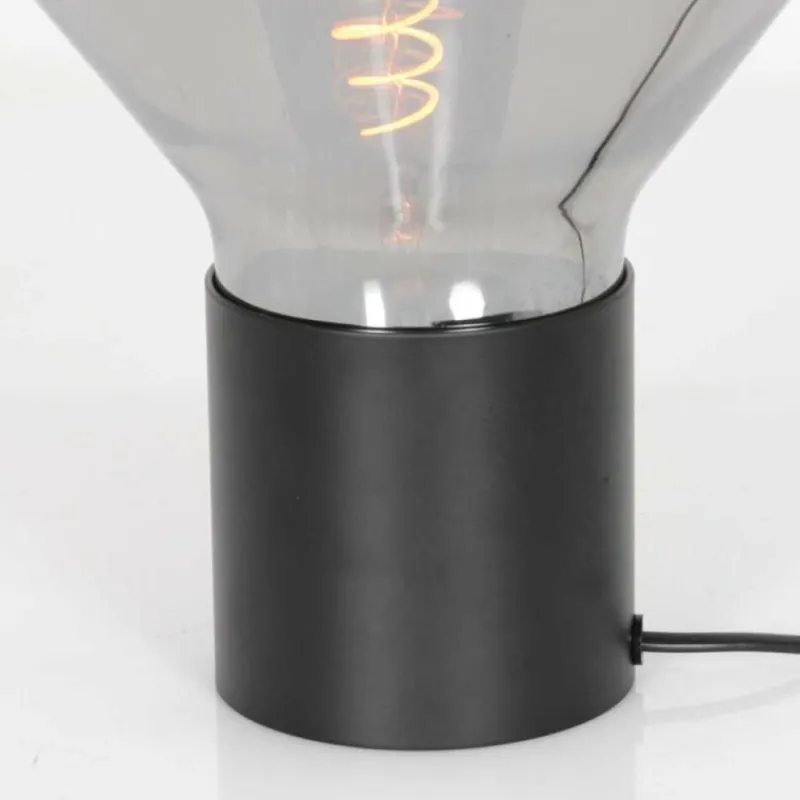 Suspension Verre Fumé-Luminaires Steinhauer Lampe de table Steinhauer Ambiance Noir, 1 lumière