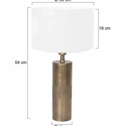 Lampes En Tissu-Luminaires Steinhauer Lampe de table Steinhauer Bassiste Bronze, 1 lumière