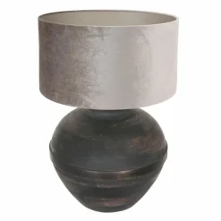 Lampes En Tissu-Luminaires Steinhauer Lampe de table Steinhauer Lyons Bronze, Noir, 1 lumière