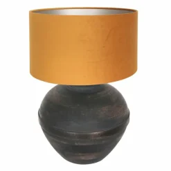 Lampes En Tissu-Luminaires Steinhauer Lampe de table Steinhauer Lyons Bronze, Noir, 1 lumière