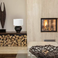 Lampes En Tissu-Luminaires Steinhauer Lampe de table Steinhauer Lyons Bronze, Noir, 1 lumière