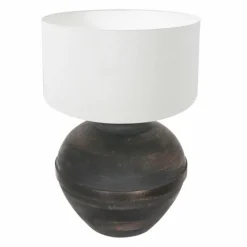 Lampes En Tissu-Luminaires Steinhauer Lampe de table Steinhauer Lyons Bronze, Noir, 1 lumière