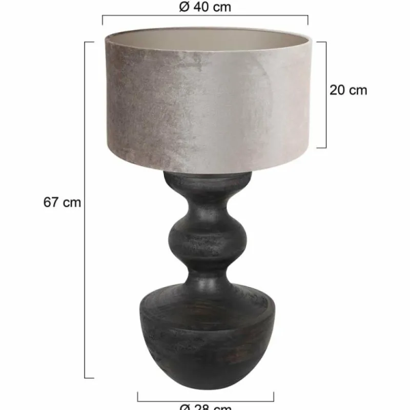 Lampes En Tissu-Luminaires Steinhauer Lampe de table Steinhauer Lyons Noir, 1 lumière