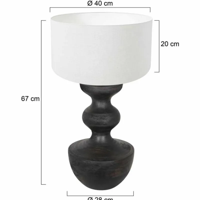 Lampes En Tissu-Luminaires Steinhauer Lampe de table Steinhauer Lyons Noir, 1 lumière