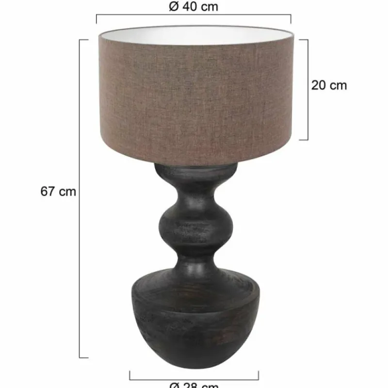 Lampes En Tissu-Luminaires Steinhauer Lampe de table Steinhauer Lyons Noir, 1 lumière