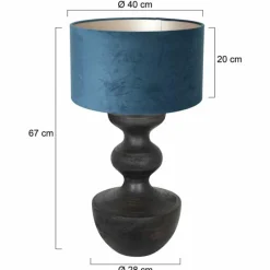 Lampes En Tissu-Luminaires Steinhauer Lampe de table Steinhauer Lyons Noir, 1 lumière