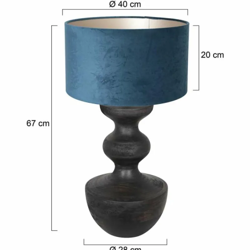 Lampes En Tissu-Luminaires Steinhauer Lampe de table Steinhauer Lyons Noir, 1 lumière