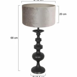 Lampes En Tissu-Luminaires Steinhauer Lampe de table Steinhauer Lyons Noir, 1 lumière