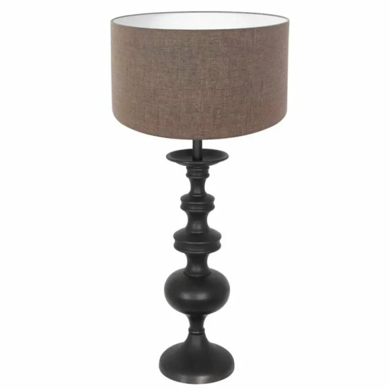 Lampes En Tissu-Luminaires Steinhauer Lampe de table Steinhauer Lyons Noir, 1 lumière