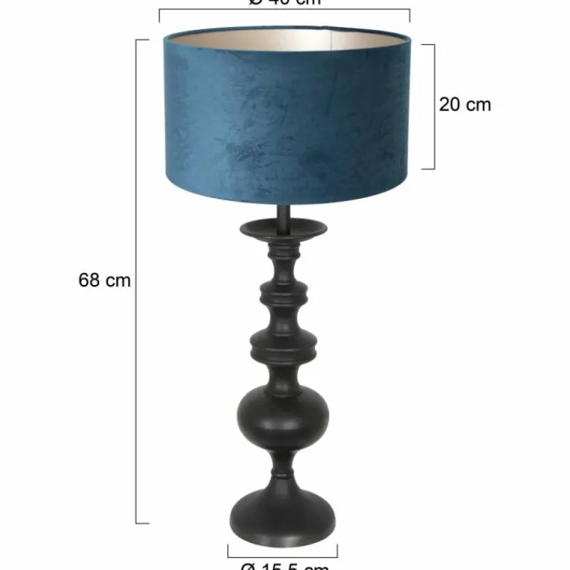 Lampes En Tissu-Luminaires Steinhauer Lampe de table Steinhauer Lyons Noir, 1 lumière