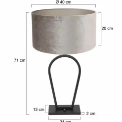 Lampes En Tissu-Luminaires Steinhauer Lampe de table Steinhauer Stang Noir, 1 lumière