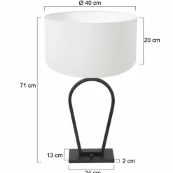 Lampes En Tissu-Luminaires Steinhauer Lampe de table Steinhauer Stang Noir, 1 lumière