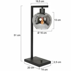 Luminaires Steinhauer Lampe de table Steinhauer Lotus, 1 lumière* Lampes À Poser