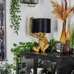 Lampes En Tissu-hofstein Lampe de table Suardi Or, 1 lumière