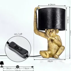 Lampes En Tissu-hofstein Lampe de table Suardi Or, 1 lumière