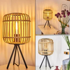 Luminaires Scandinaves-hofstein Lampe de table Sukhothai Noir, 1 lumière