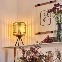 Luminaires Scandinaves-hofstein Lampe de table Sukhothai Noir, 1 lumière