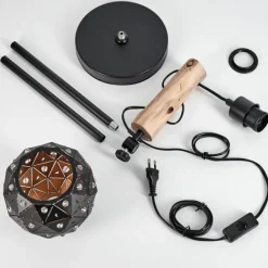 Lampes Vintages & Rétros-hofstein Lampe de table Sunasau Écru, Noir, 1 lumière