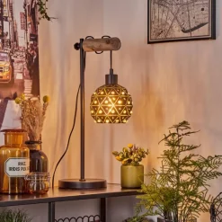 Lampes Vintages & Rétros-hofstein Lampe de table Sunasau Écru, Noir, 1 lumière