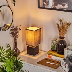 Lampes En Tissu-hofstein Lampe de table Talco Noir, 1 lumière