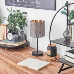 Lampes En Tissu-hofstein Lampe de table Tallaboa Noir, 1 lumière