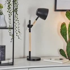 Luminaires Scandinaves-hofstein Lampe de table Tanabita Écru, Noir, 1 lumière