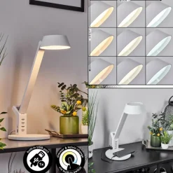 Luminaires Scandinaves-hofstein Lampe de table Tapen LED Blanc, 1 lumière