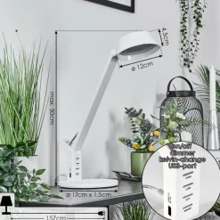 Luminaires Scandinaves-hofstein Lampe de table Tapen LED Blanc, 1 lumière