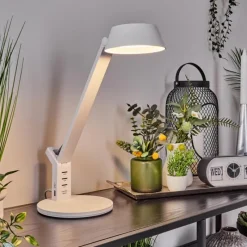 Luminaires Scandinaves-hofstein Lampe de table Tapen LED Blanc, 1 lumière