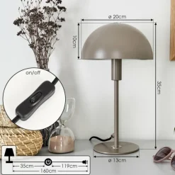 hofstein Lampe de table Tati Gris, 1 lumière