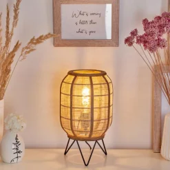 Lampes En Tissu-hofstein Lampe de table Tebary Noir, 1 lumière