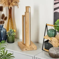 Luminaires Scandinaves-hofstein Lampe de table Tejedor LED Chrome, Écru, 1 lumière