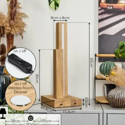 Luminaires Scandinaves-hofstein Lampe de table Tejedor LED Chrome, Écru, 2 lumières