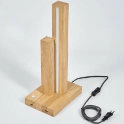 Luminaires Scandinaves-hofstein Lampe de table Tejedor LED Chrome, Écru, 2 lumières