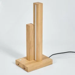 Luminaires Scandinaves-hofstein Lampe de table Tejedor LED Chrome, Écru, 2 lumières