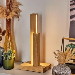 Luminaires Scandinaves-hofstein Lampe de table Tejedor LED Chrome, Écru, 2 lumières