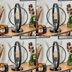 Lampes Vintages & Rétros-hofstein Lampe de table Tercel Noir, 1 lumière