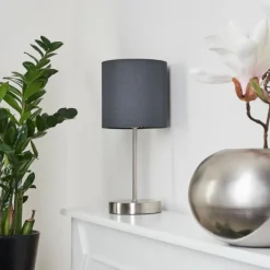 Lampes En Tissu-hofstein Lampe de table Tise Nickel mat, 1 lumière