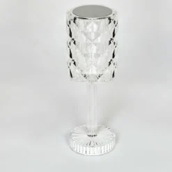 hofstein Lampe de table Toire LED Transparent, Blanc, 1 lumière* Lampes À Poser