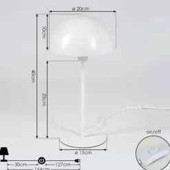 hofstein Lampe de table Tom Blanc, 1 lumière